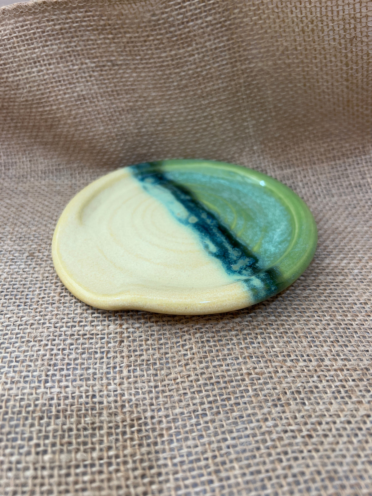 Spoon Rest-Green & yellow