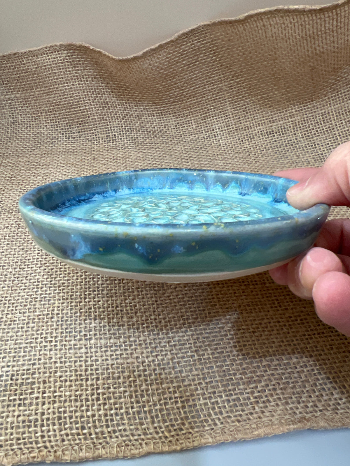 Grater Dish - Blues & Turquoise