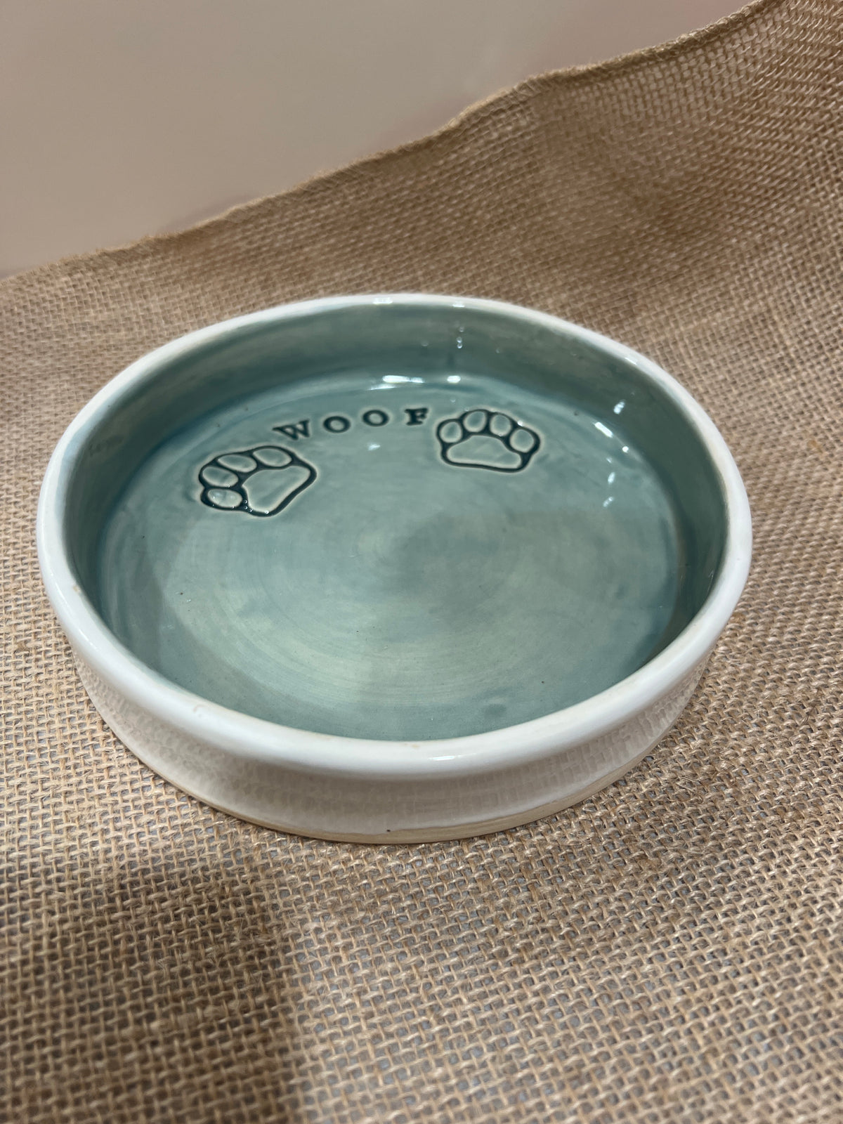 Dig Bowl Medium white w/ Turquoise