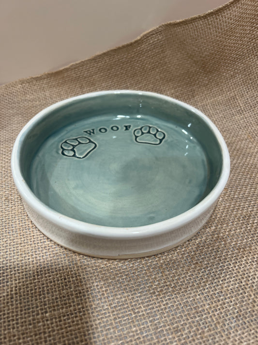 Dig Bowl Medium white w/ Turquoise
