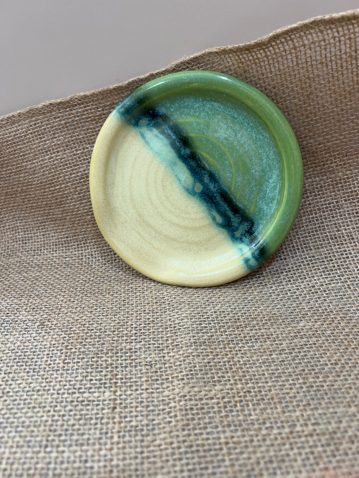 Spoon Rest-Green & yellow