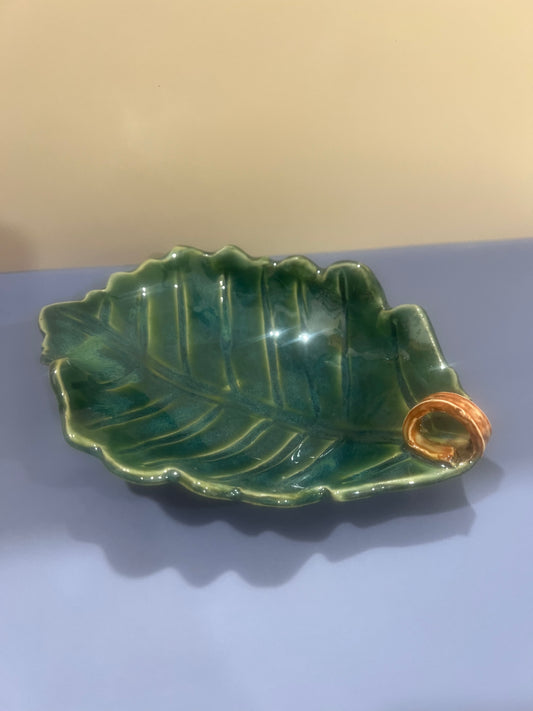Trinket Dish - Chestnut Oak Leaf