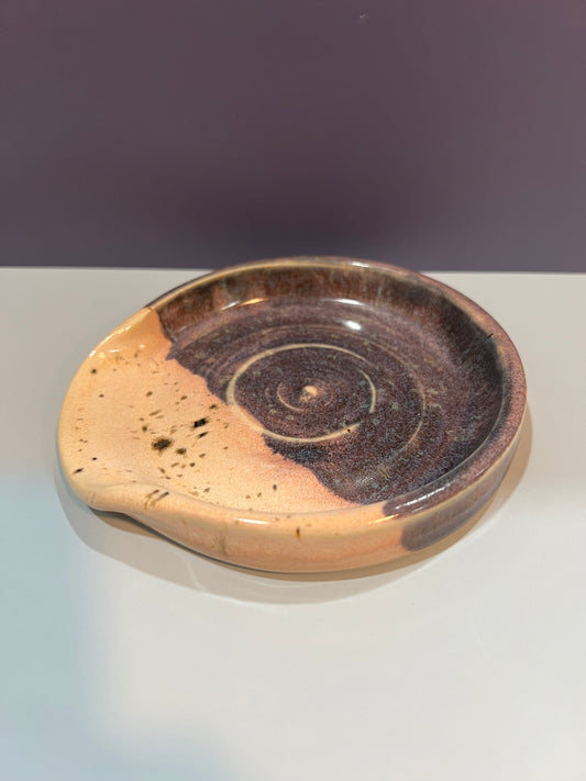 Spoon Rest purple & cream