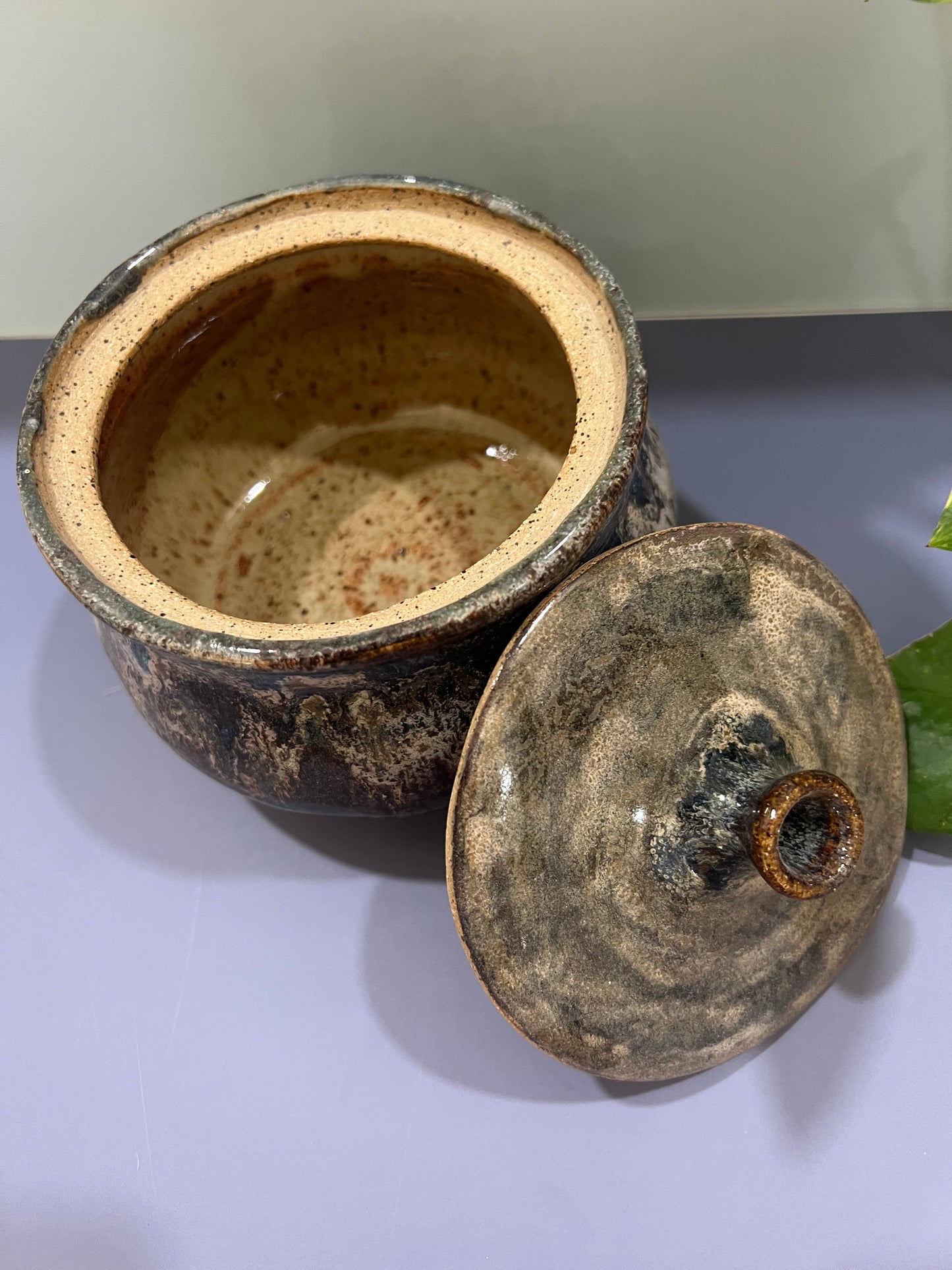 Lidded Jar - Bellied Browns