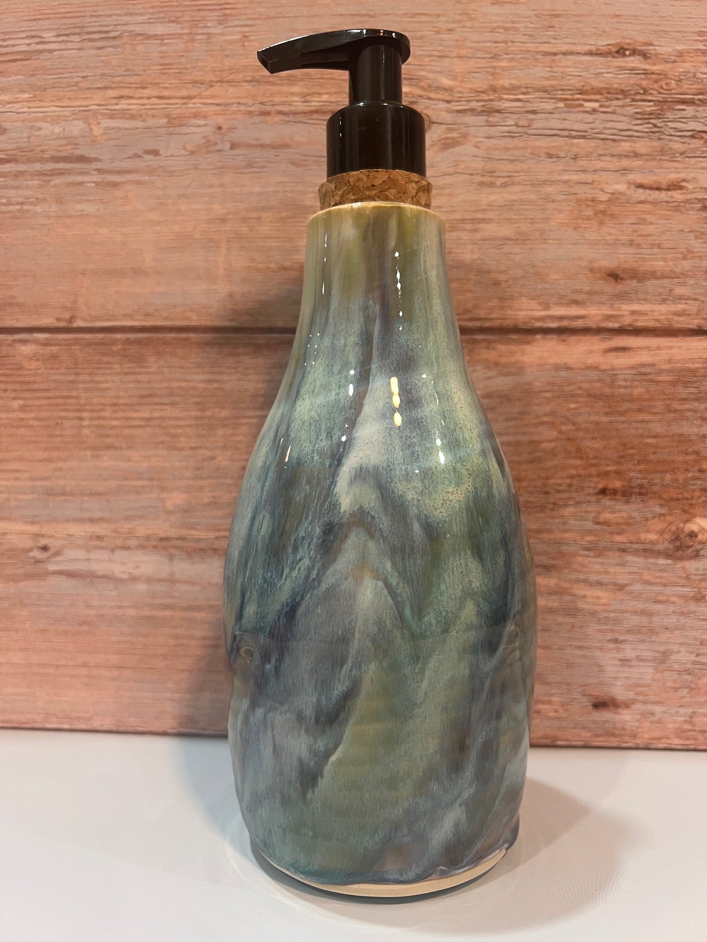 Soap Dispenser - Turquoise, Blues & Merlot