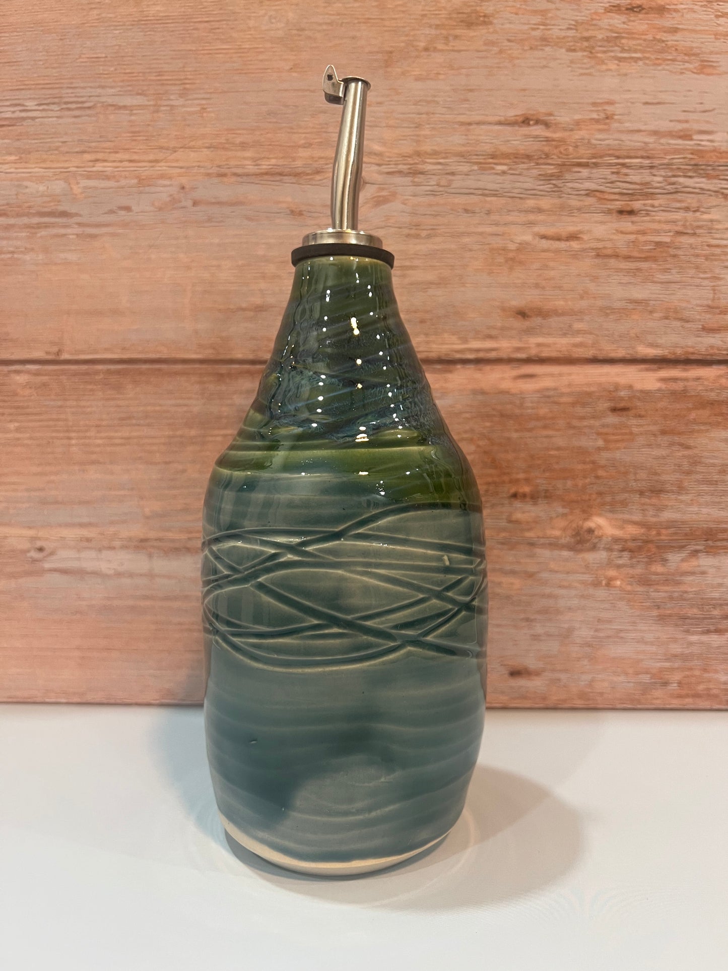 Oil Pourer - green & fog