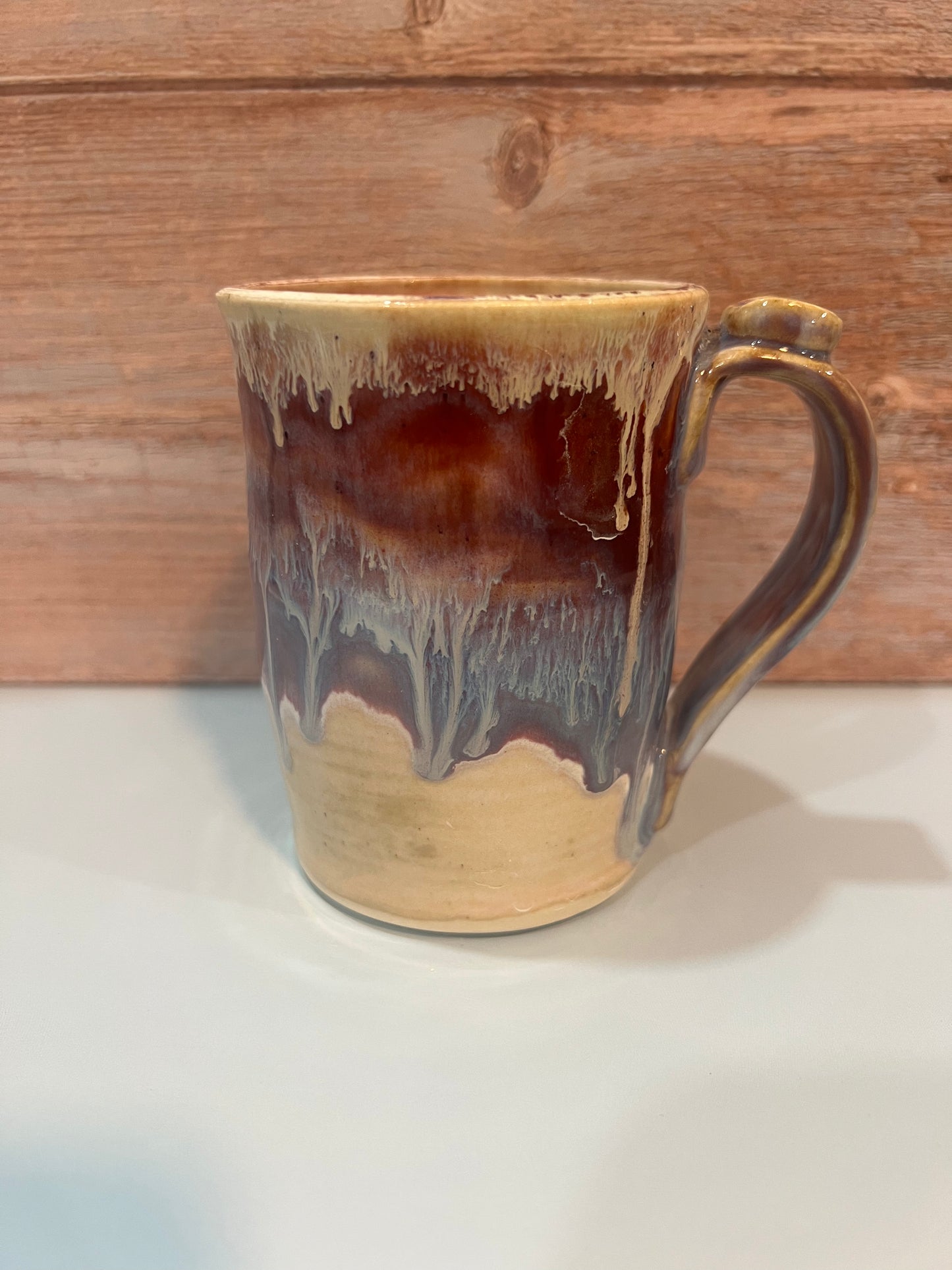 Mug - Blues & Merlot w/ creamy drips