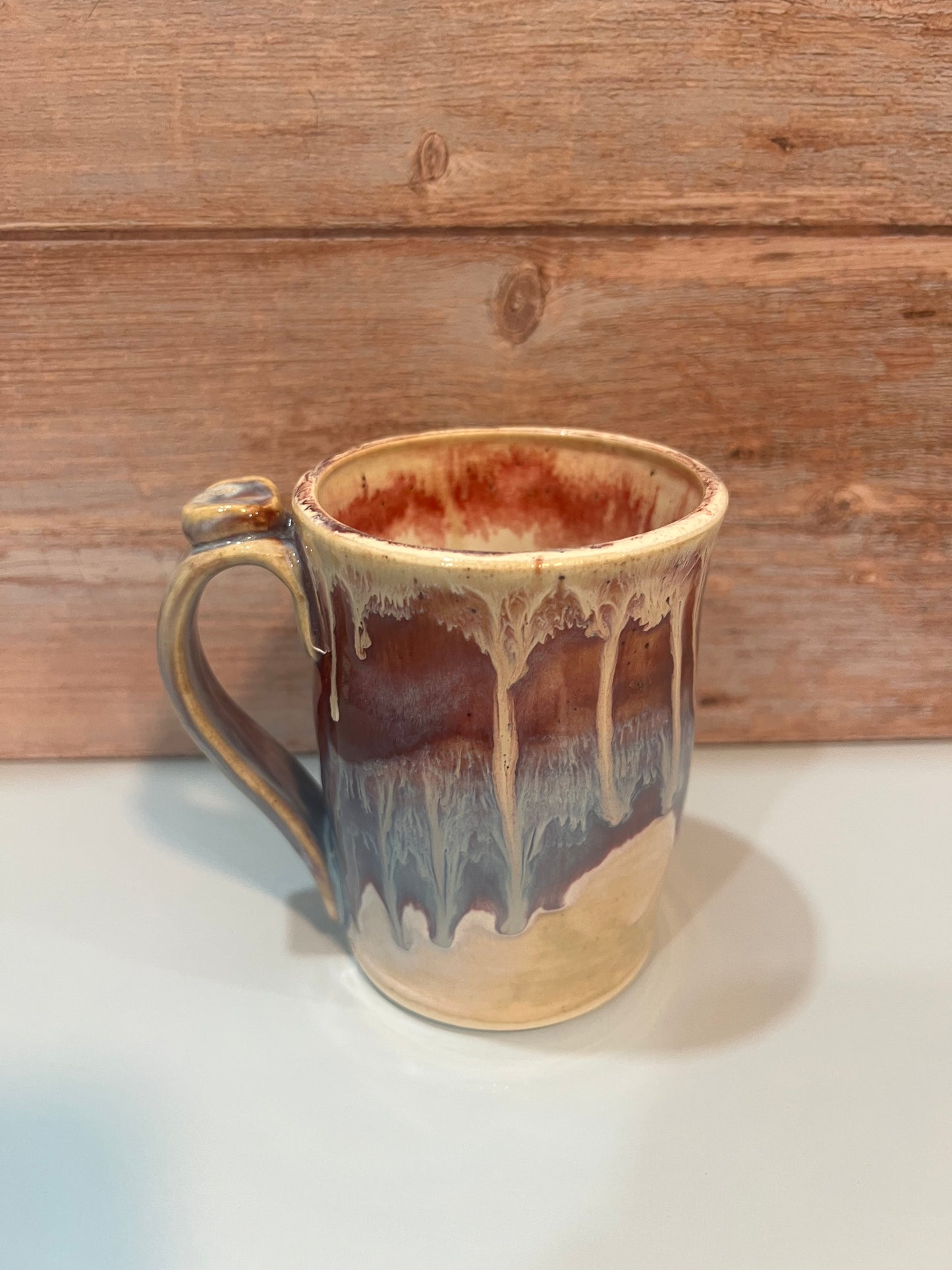 Mug - Blues & Merlot w/ creamy drips