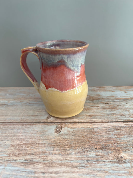 Mug - Buttercream & plum with merlot