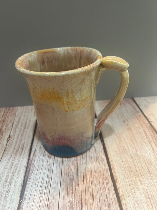 Mug - peach, cream, sangria & blue