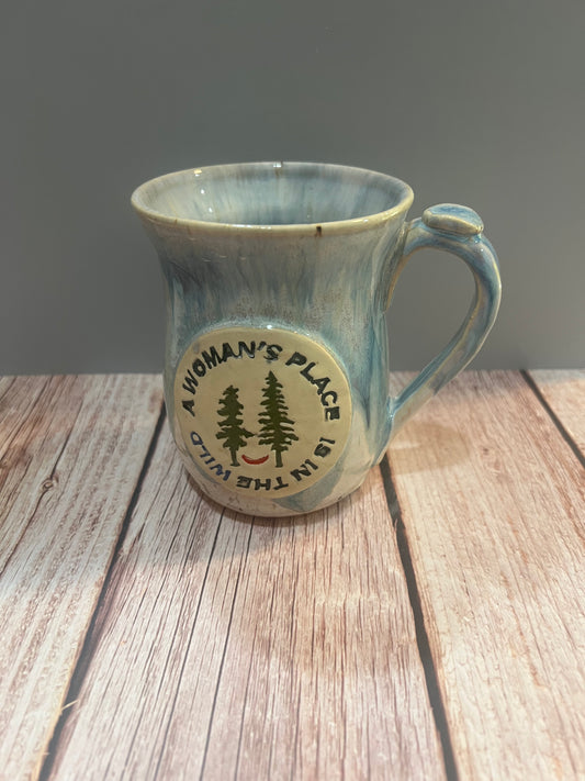 Mug-A Woman’s Place Lt blue & Honey flux