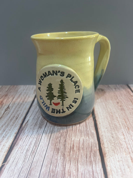 Mug-A Woman’s Place yellow & grey