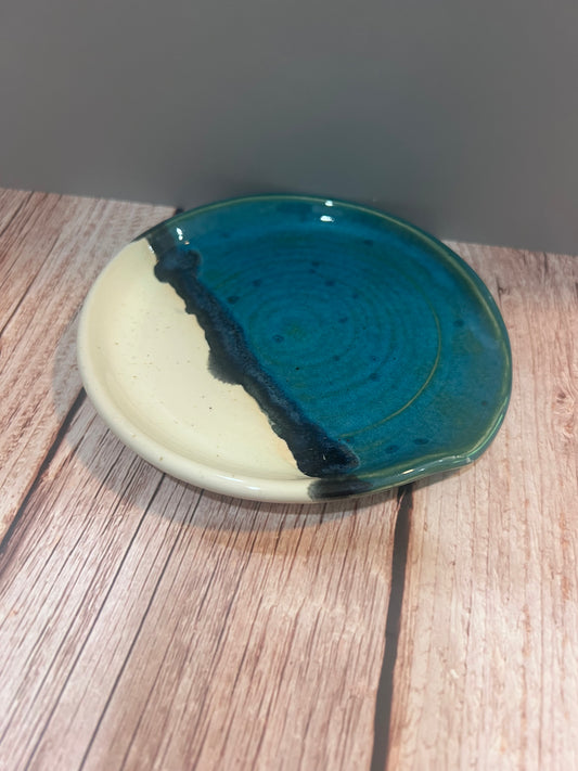 Spoon Rest turquoise & cream